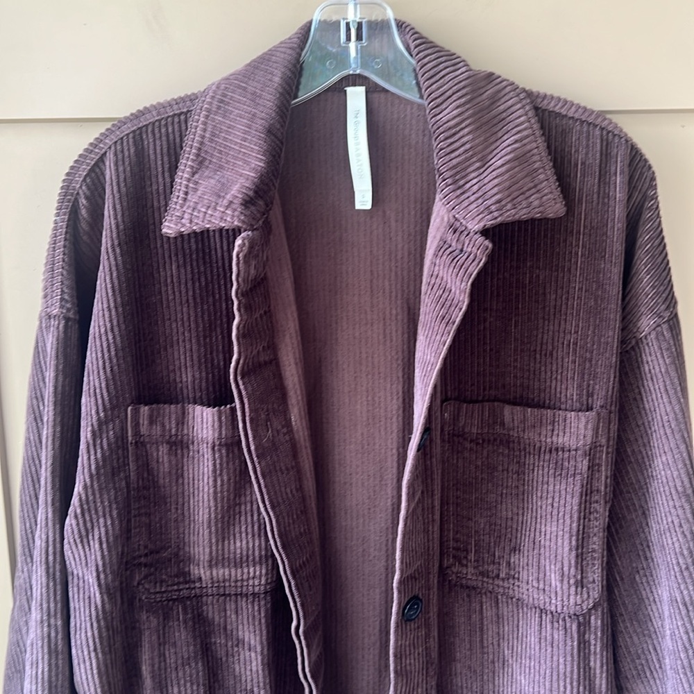Aritzia the Group by Babaton Sz S Graydon Shirt Corduroy Rich Mocha Brown - Picture 2 of 12
